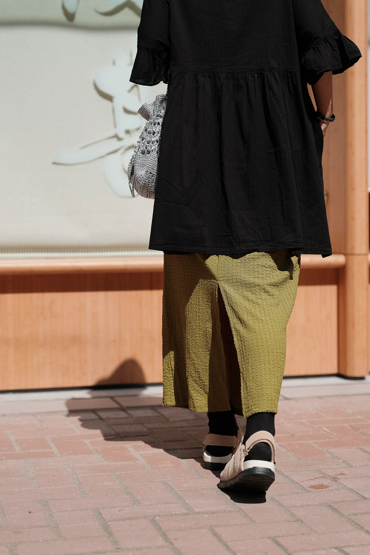 MB034 CRINKLE PENCIL SKIRT