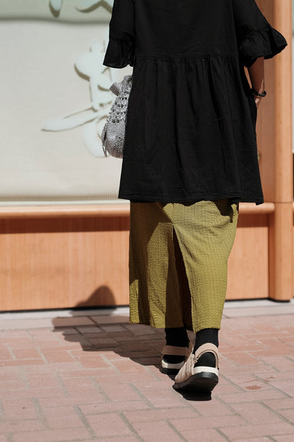 MB034 CRINKLE PENCIL SKIRT