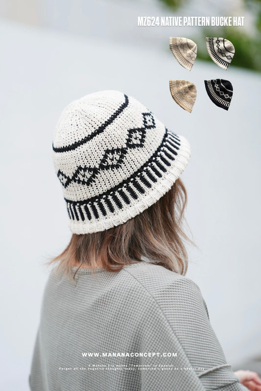 MZ624 NATIVE PATTERN BUCKET HAT