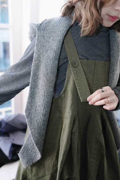 MZ931 3D-CUT WORKER ONE PIECE DRESS