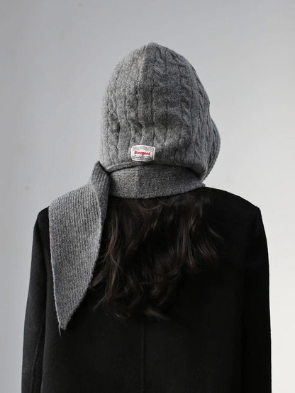 MZ921 CABLE HOODED SCARF