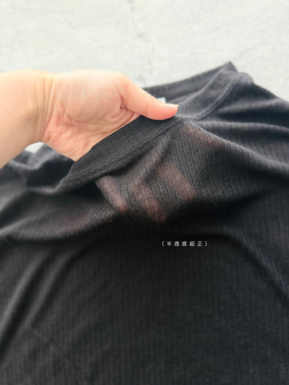 MB050 SHEER KNIT TOP