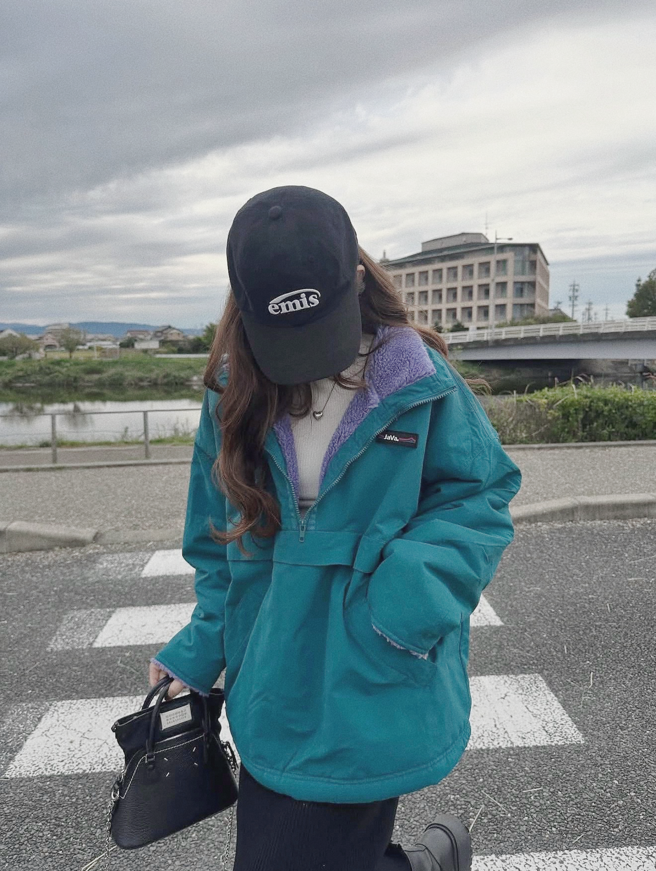 NA460 REVERSIBLE HALF ZIP BOA BLOUSON