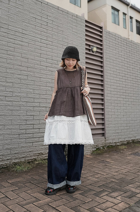 CB145 ROUND NECK SHEER TOP
