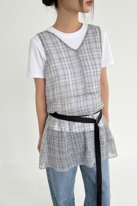MZ982 SHEER CHIFFON LAYER DRESS
