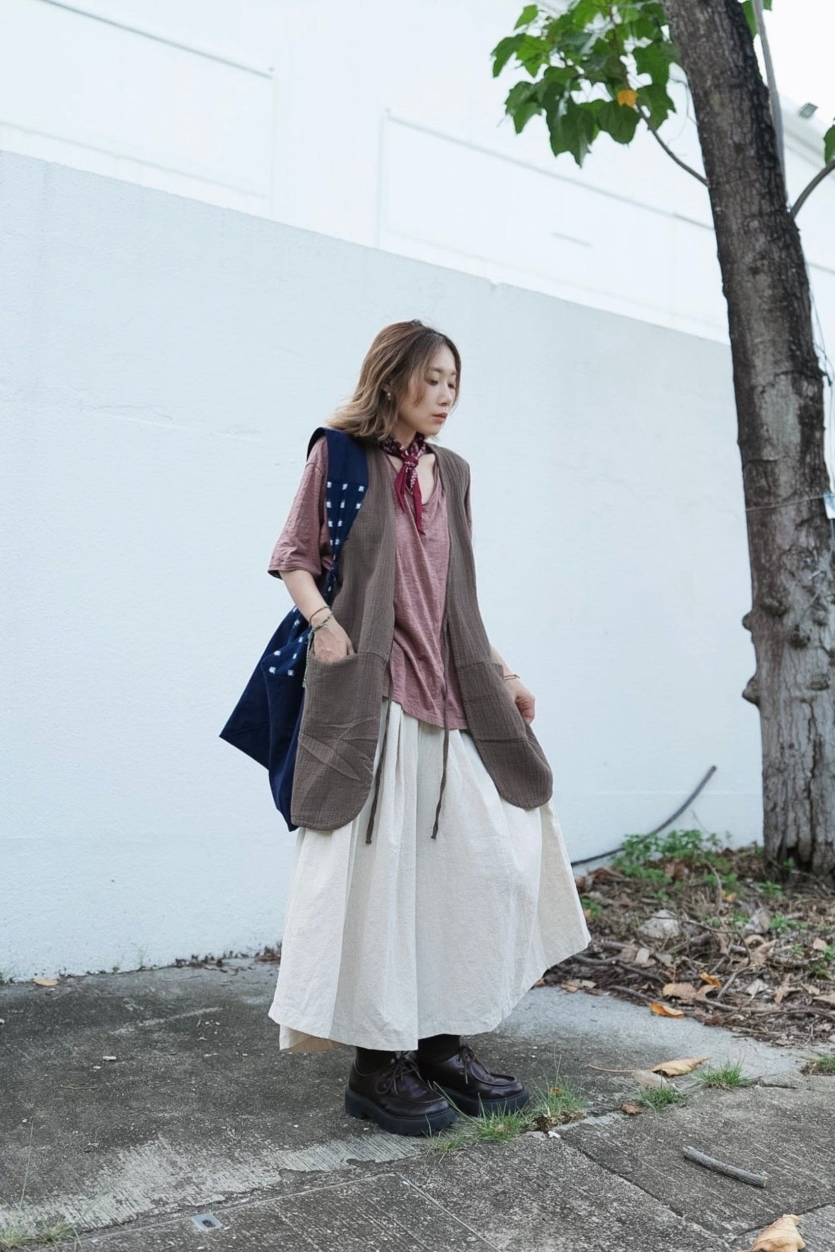 MB011 PLEATED LINEN CULOTTES