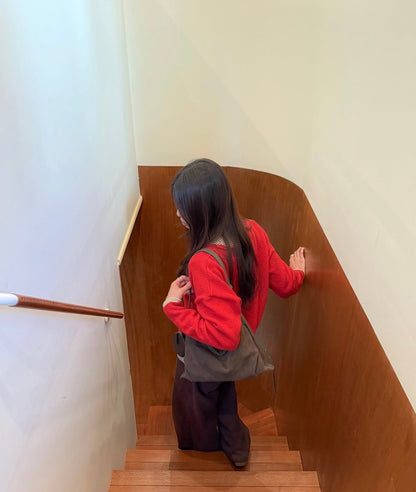 MZ764 ITALIAN LEATHER HANDMADE SHOULDER BAG