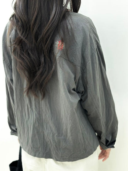 MZ851 STITCHED PATCHWORK MILITARY JACKET