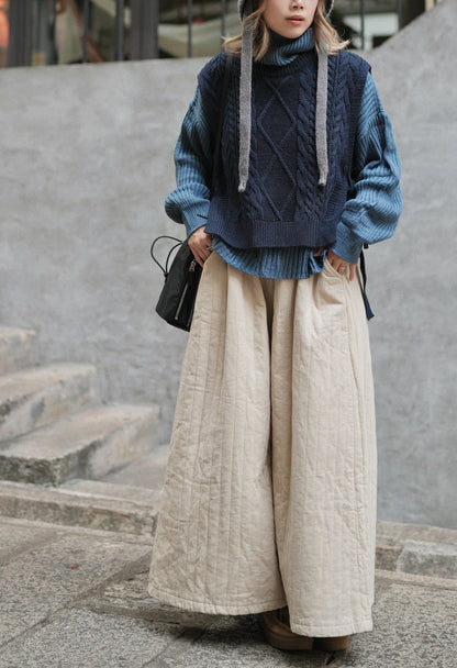 MZ593 CABLE-KNIT VEST TOP
