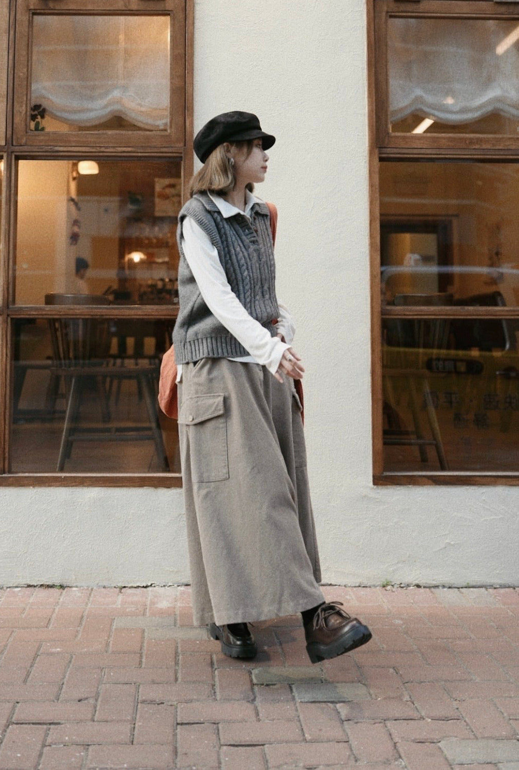 MZ871 CORDUROY CARGO SKIRT