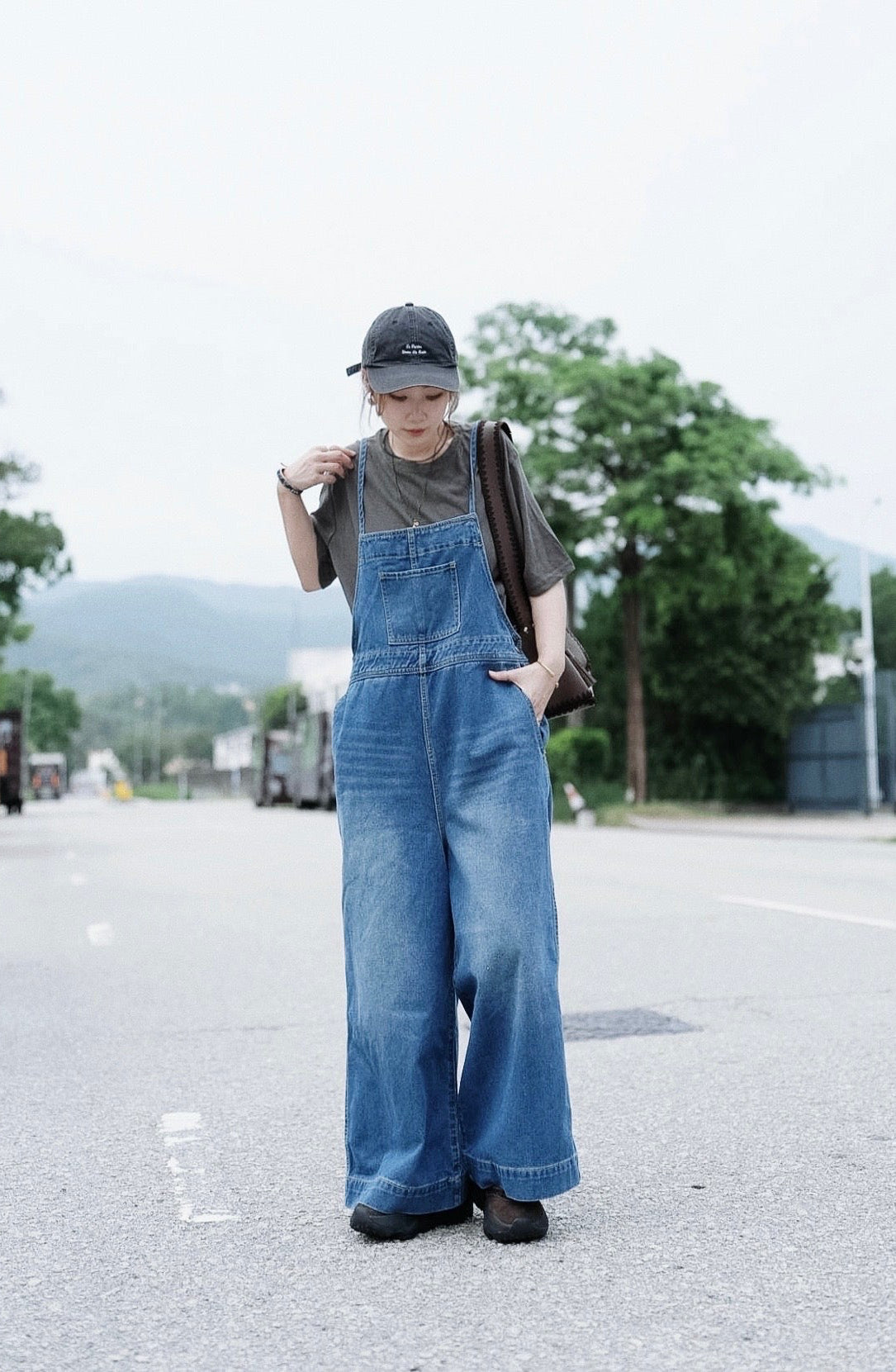 MB007 BAGGY DENIM OVERALL