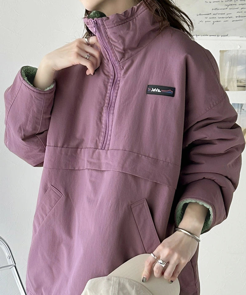 NA460 REVERSIBLE HALF ZIP BOA BLOUSON