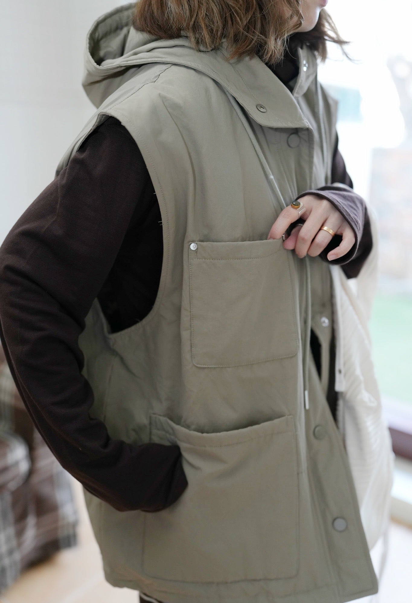 MZ926 OVERSIZED DOWN FEATHER VEST