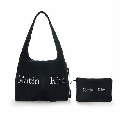 MATIN KIM - LOGO POINT ROUND ECOBAG