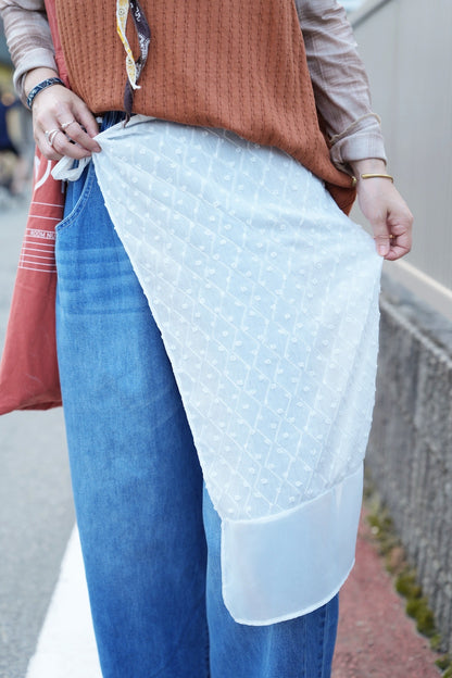 MZ835 SHEER EMBROIDERED WRAP SKIRT