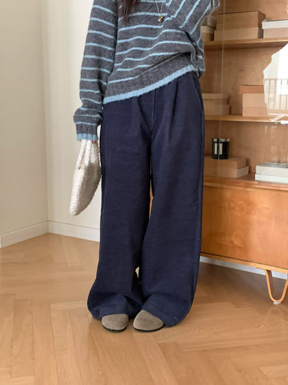 MZ861 ELASTIC WAIST CORDUROY PANTS