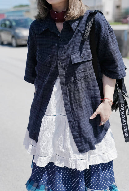 MZ991 RAYON PLAID SHIRT