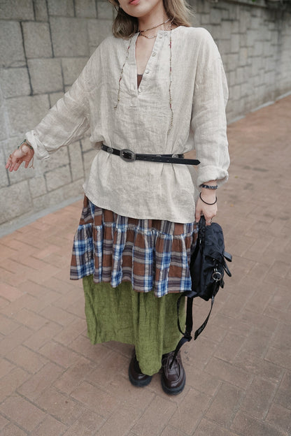 MZ997 LIGHT-WEIGHT LINEN CULOTTES