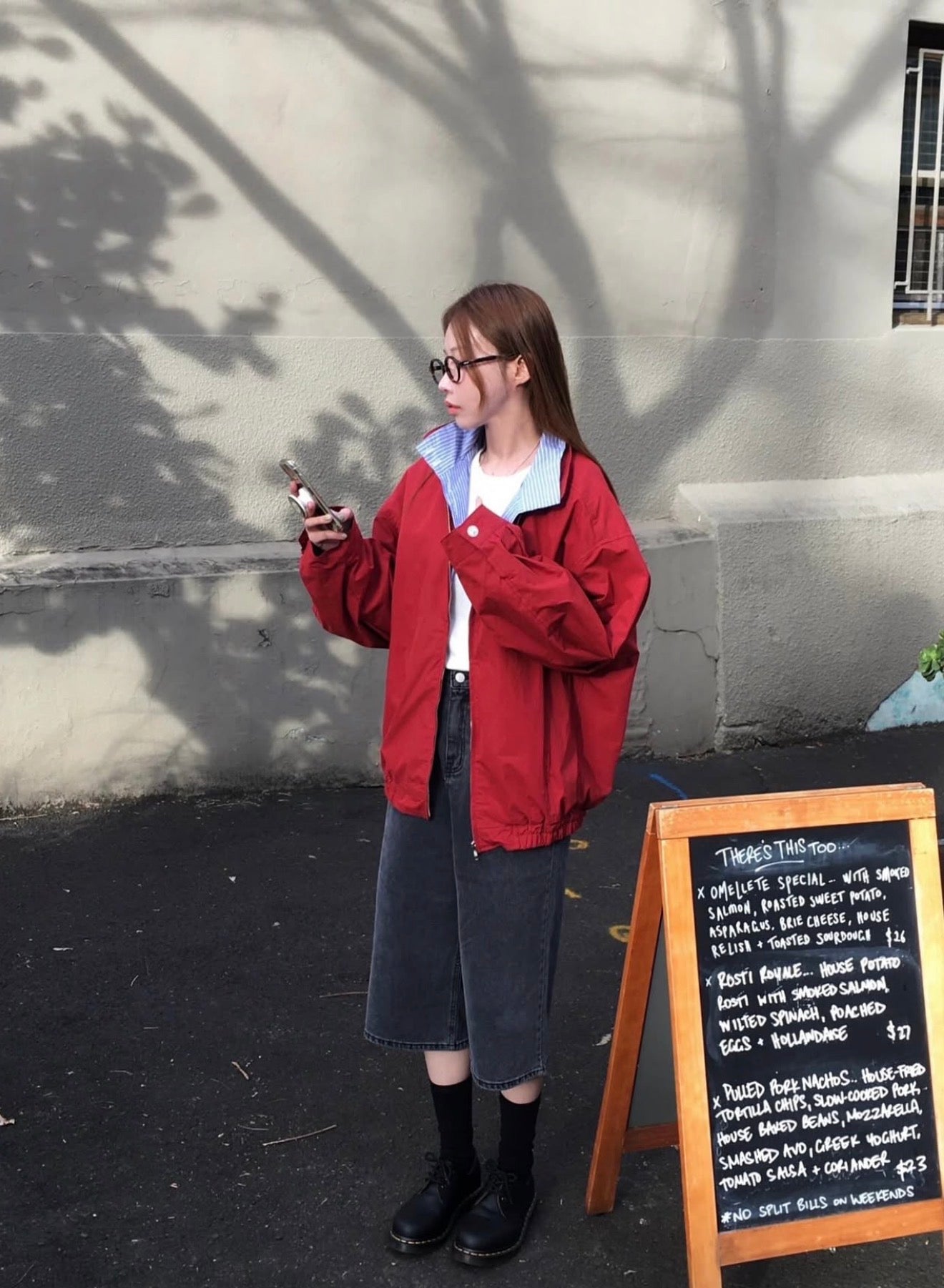 MZ626 SHIRT LAYERED STAND BLOUSON