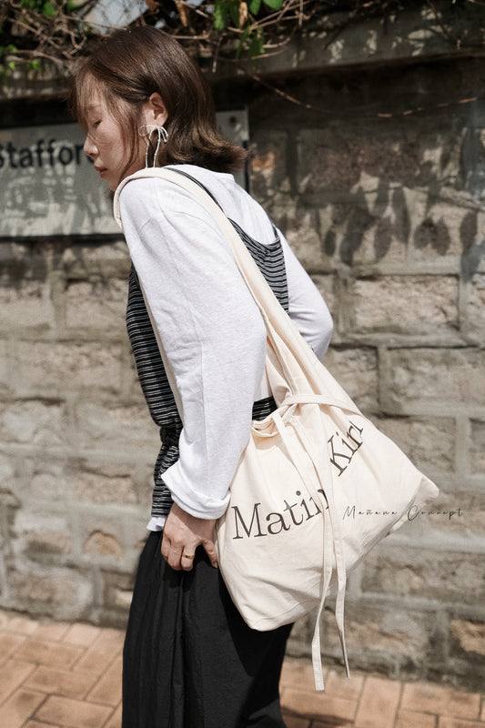 MATIN KIM - LOGO POINT ROUND ECOBAG