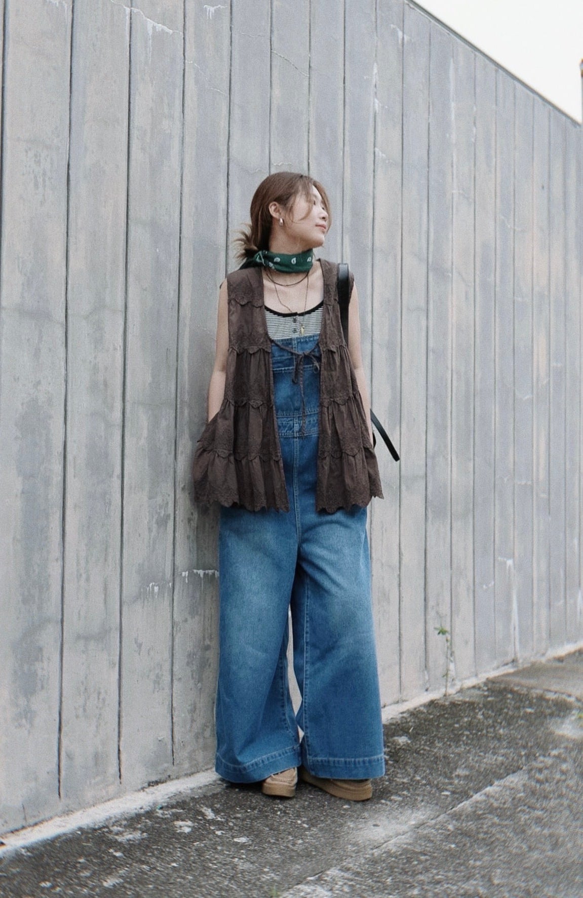MB007 BAGGY DENIM OVERALL