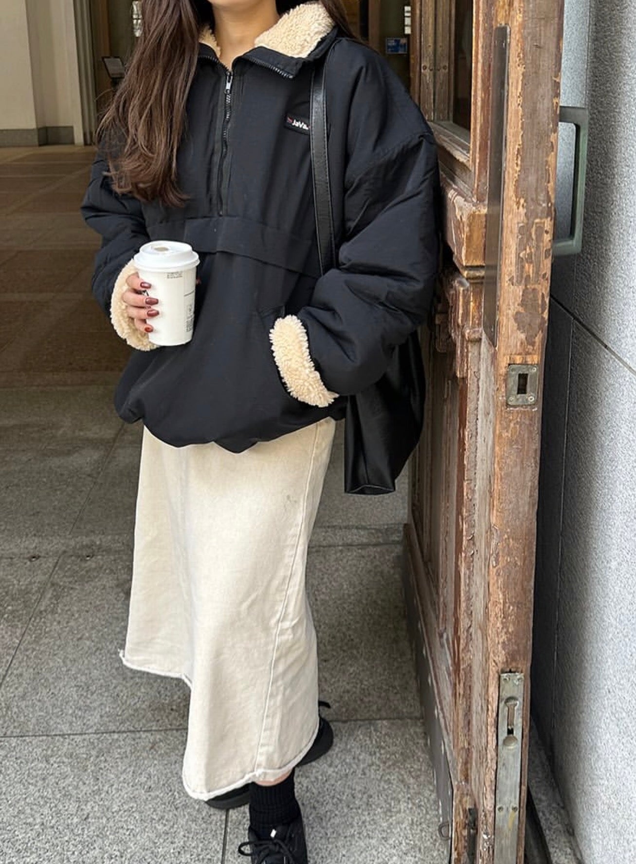 NA460 REVERSIBLE HALF ZIP BOA BLOUSON