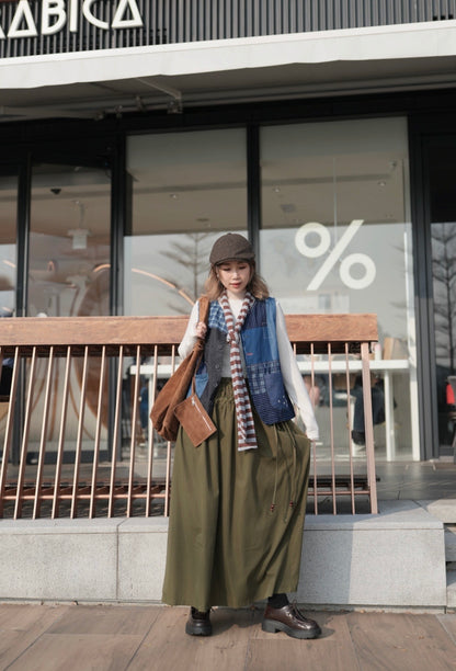 MZ947 DOUBLE GATHERED SKIRT