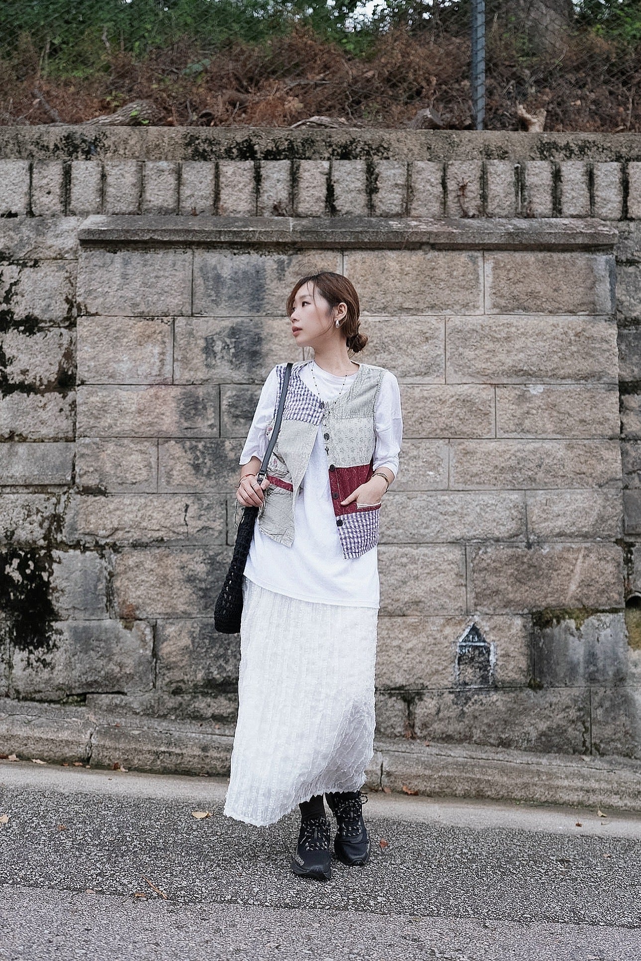 MB024 VINTAGE PATCHWORK STYLE VEST TOP