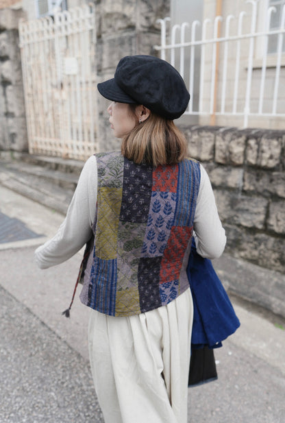 MZ894 PATCHWORK WRAP VEST