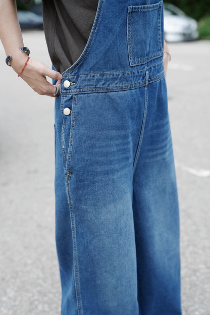 MB007 BAGGY DENIM OVERALL