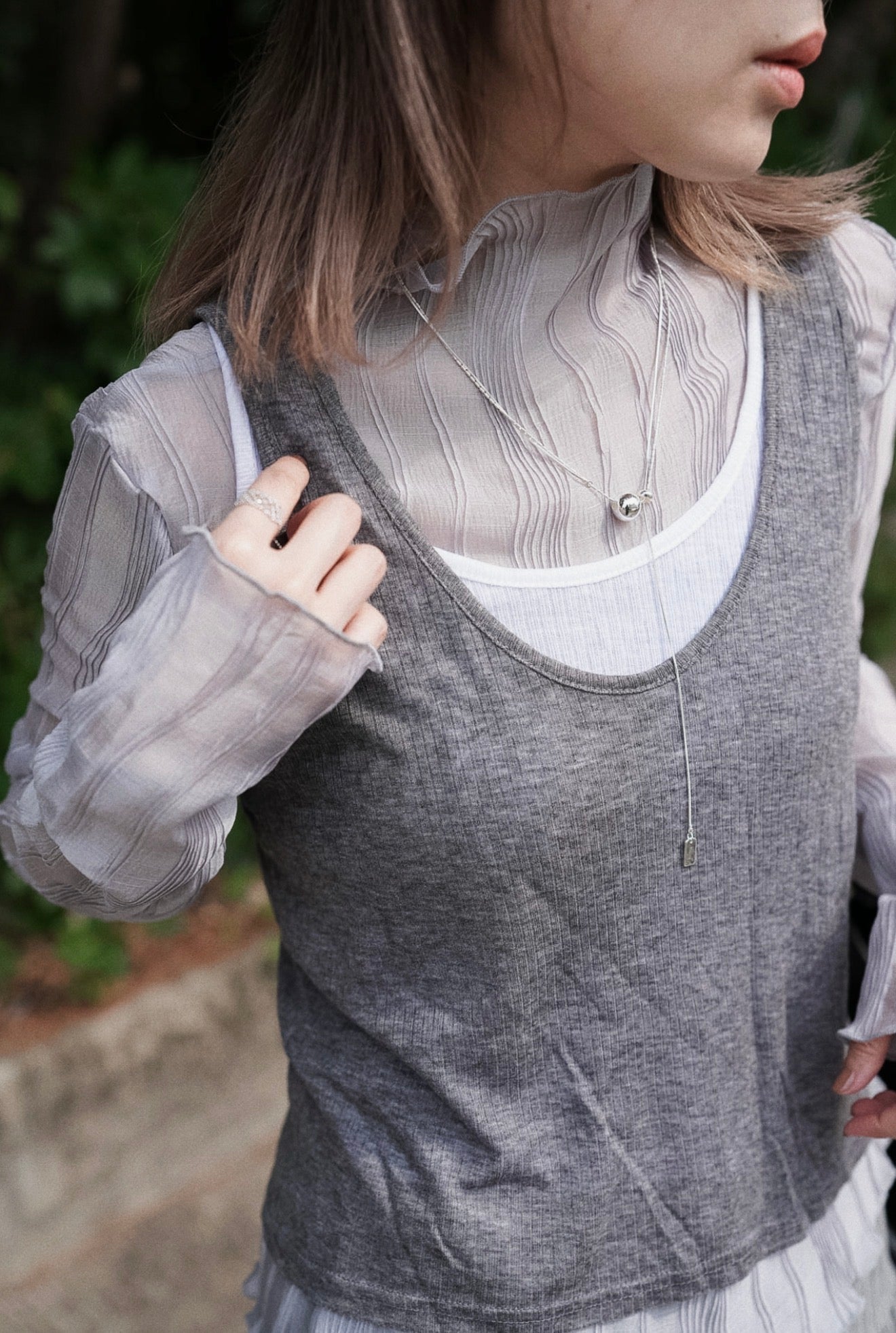 MZ975 2-TONE LAYERED TANK TOP