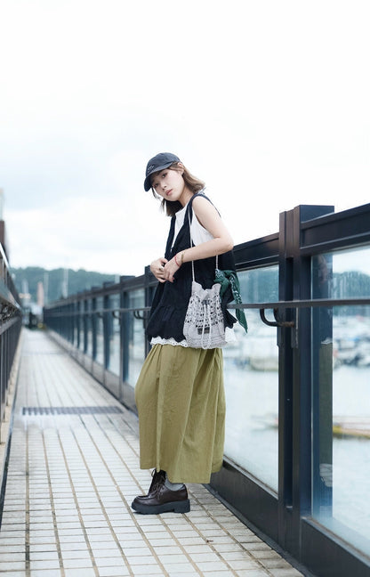 MB011 PLEATED LINEN CULOTTES