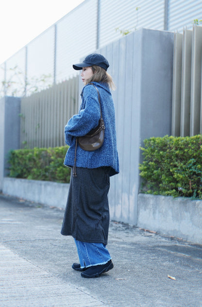 NA464 HALF ZIP KNIT SWEATER