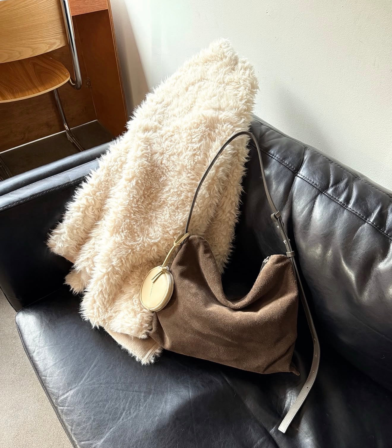 MZ764 ITALIAN LEATHER HANDMADE SHOULDER BAG