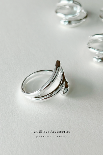 MZ832 SILVER 925 SWIRL RING