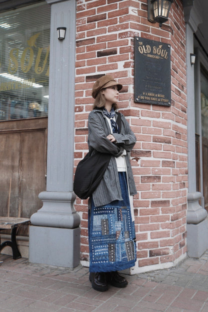 MZ903 SUEDE STRIPED SHIRT