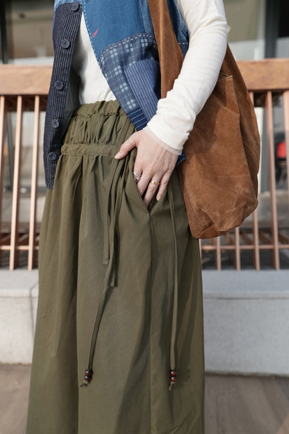 MZ947 DOUBLE GATHERED SKIRT