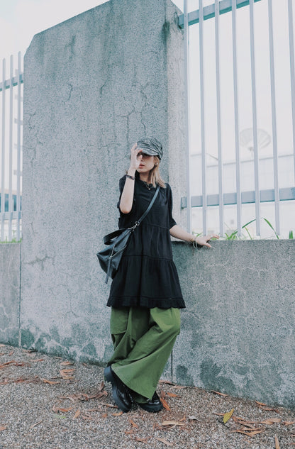 CB100 SEERSUCKER LAYER DRESS