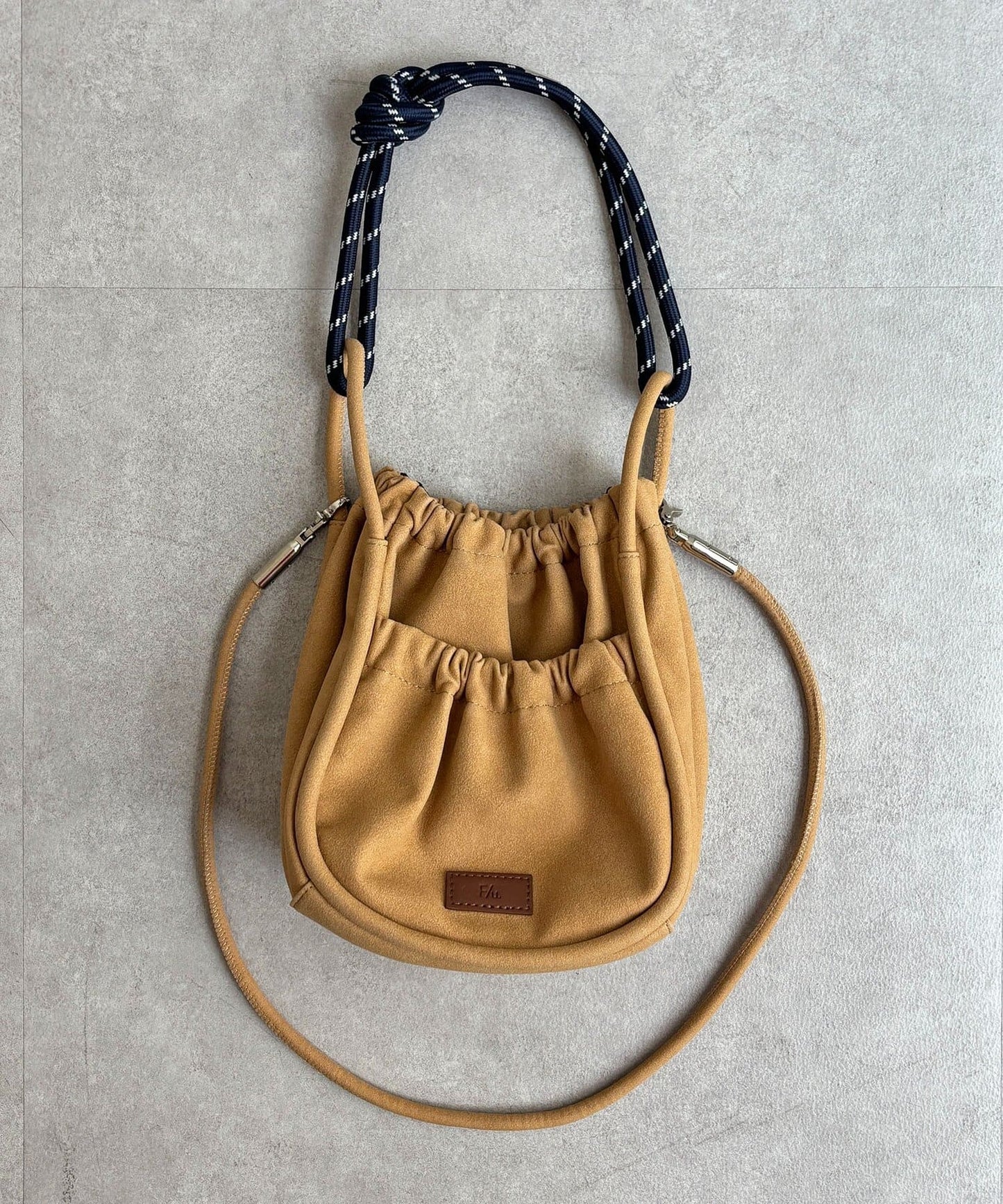 NA491 CPCM PU PARACORD GATHER SHOULDER BAG (Mini)