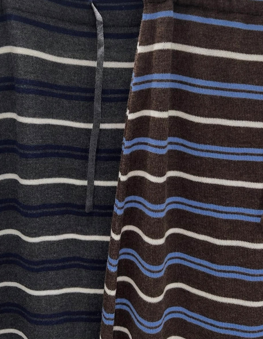 MZ927 STRIPED KNIT LONG SKIRT