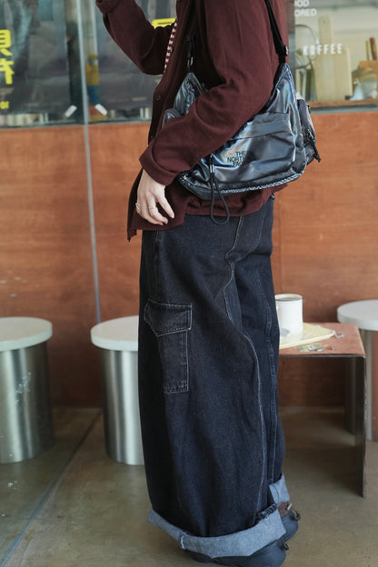 MB063 LOOSE FIT CARGO DENIM JEANS