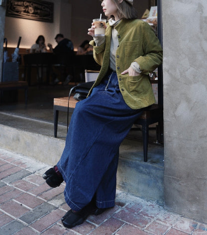 MZ892 STAND COLLAR CORDUROY JACKET