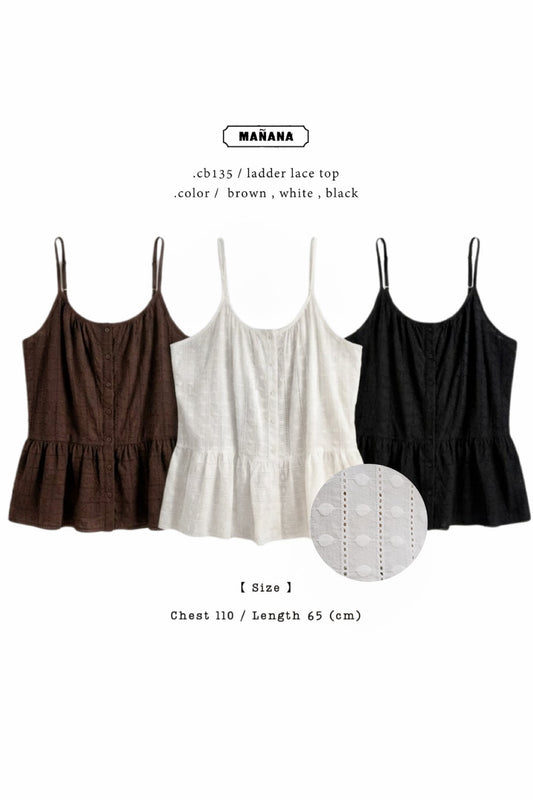 CB135 LADDER LACE TOP