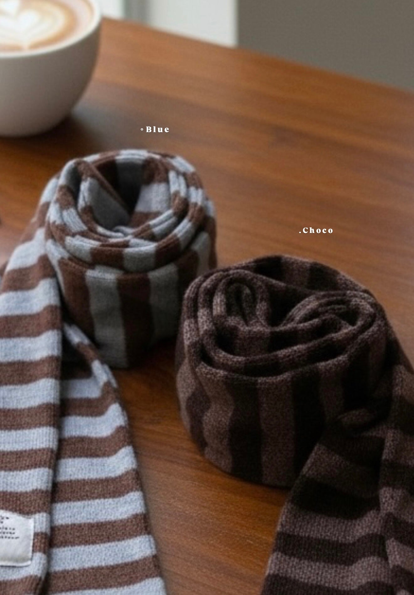MZ888 STRIPED KNIT SCARF