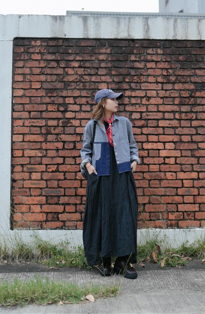 NA452 CHECKED ONE PIECE DRESS