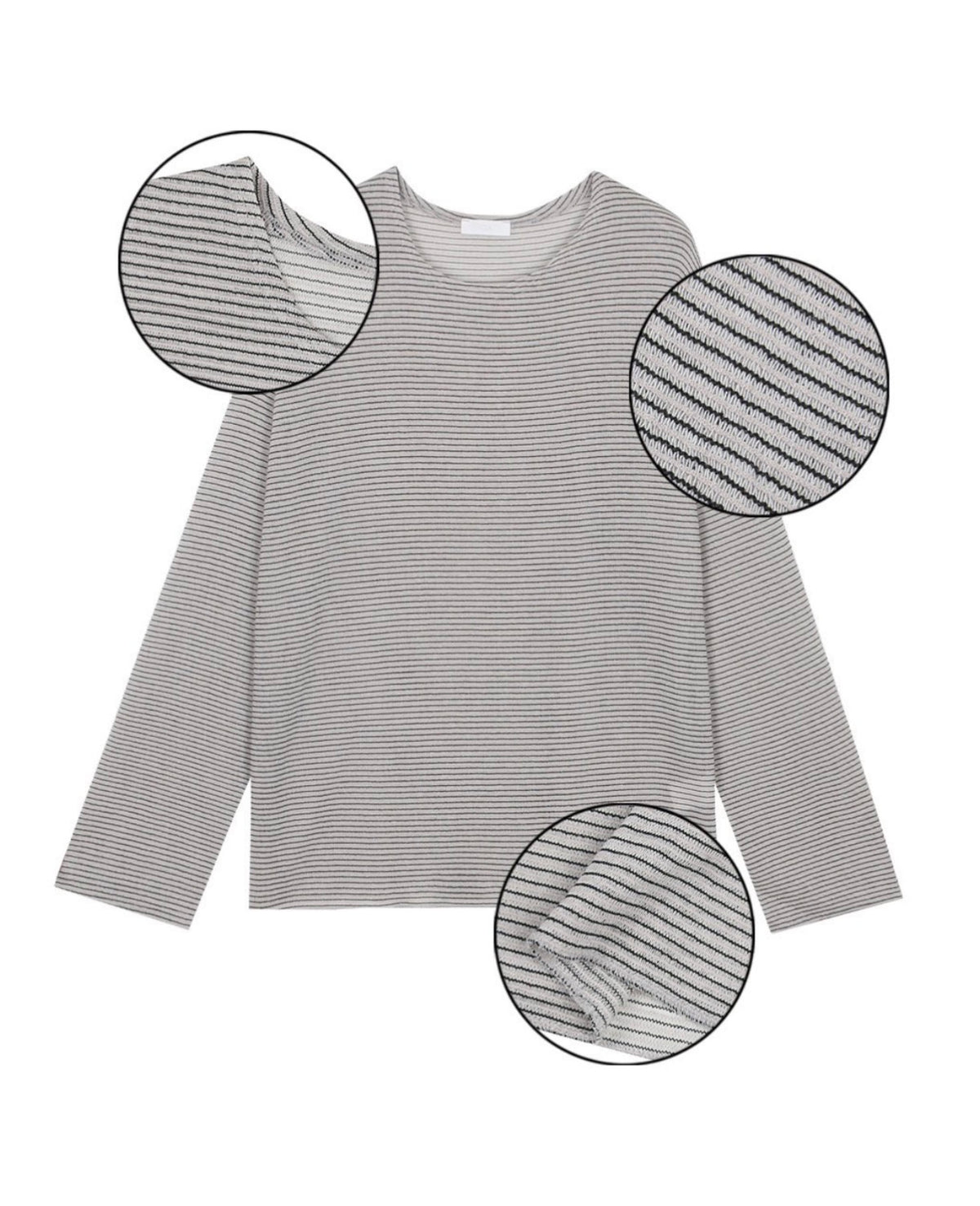 MB047 STRIPED SHEER LONG TEE
