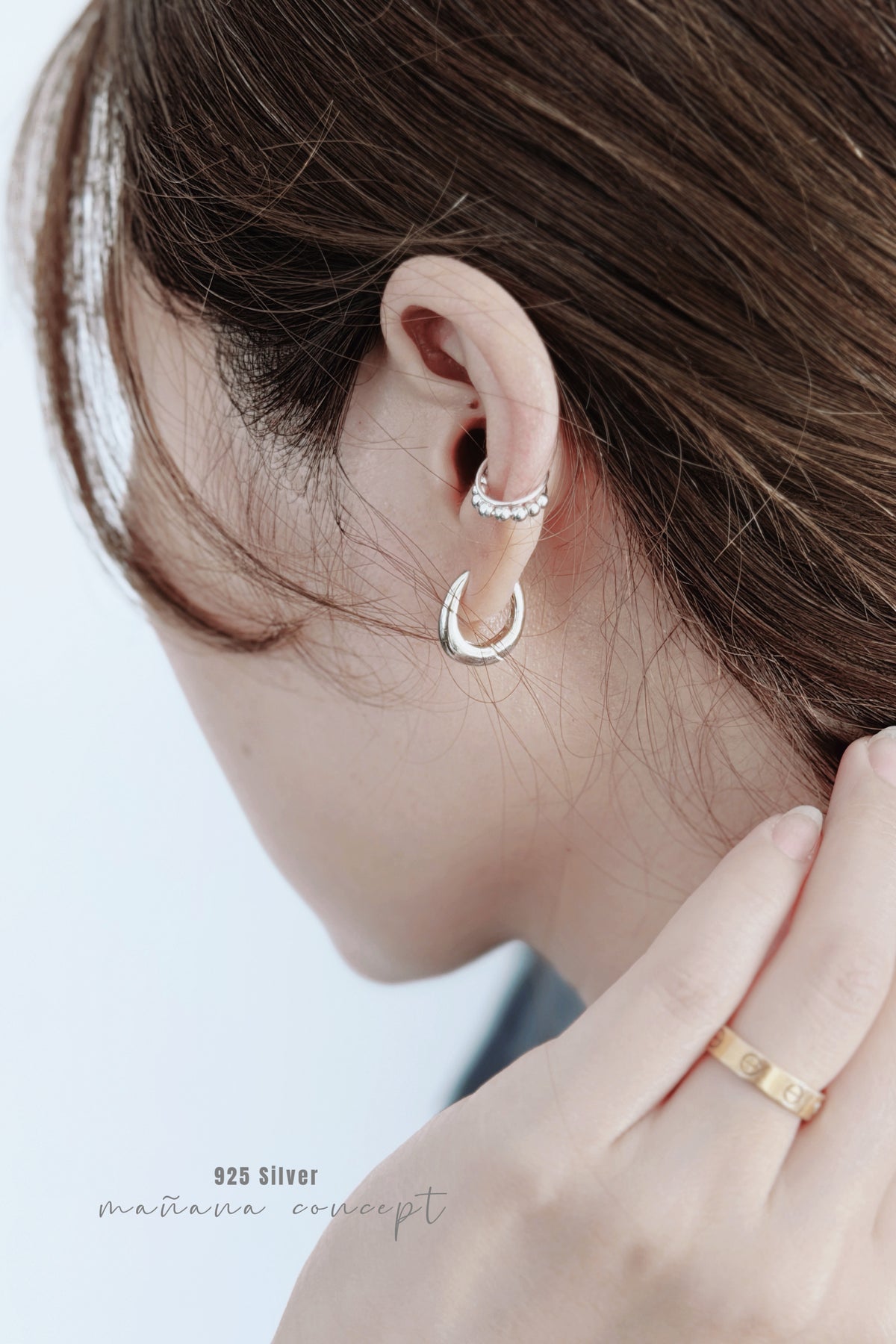 MB042 SILVER 925 EARRINGS〔 L'Heure Bleue 〕