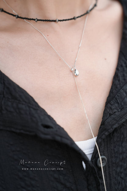 MB028 SILVER 925 DROP NECKLACE 〔 L'Heure Bleue 〕