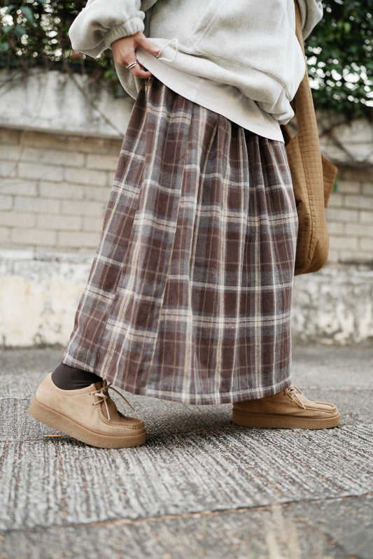 MZ586 PLAID FLANNEL SKIRT