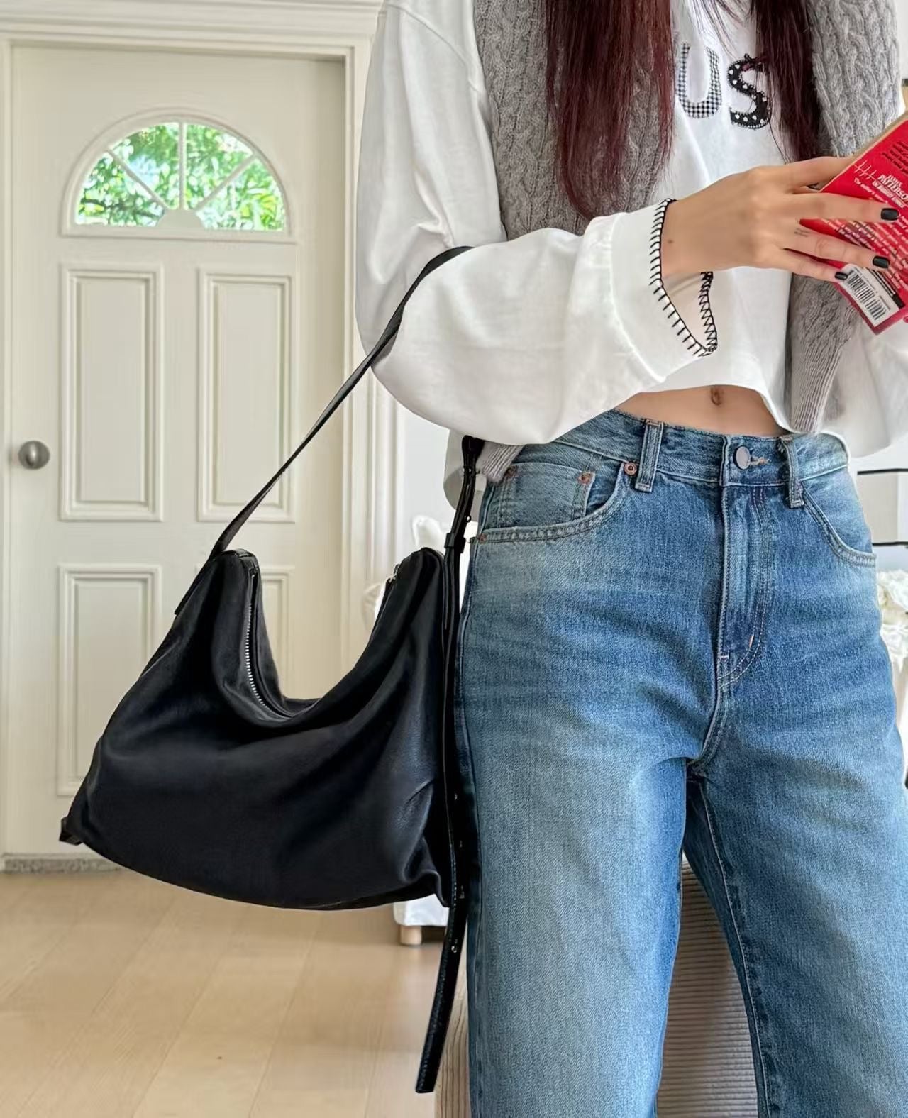 MZ764 ITALIAN LEATHER HANDMADE SHOULDER BAG